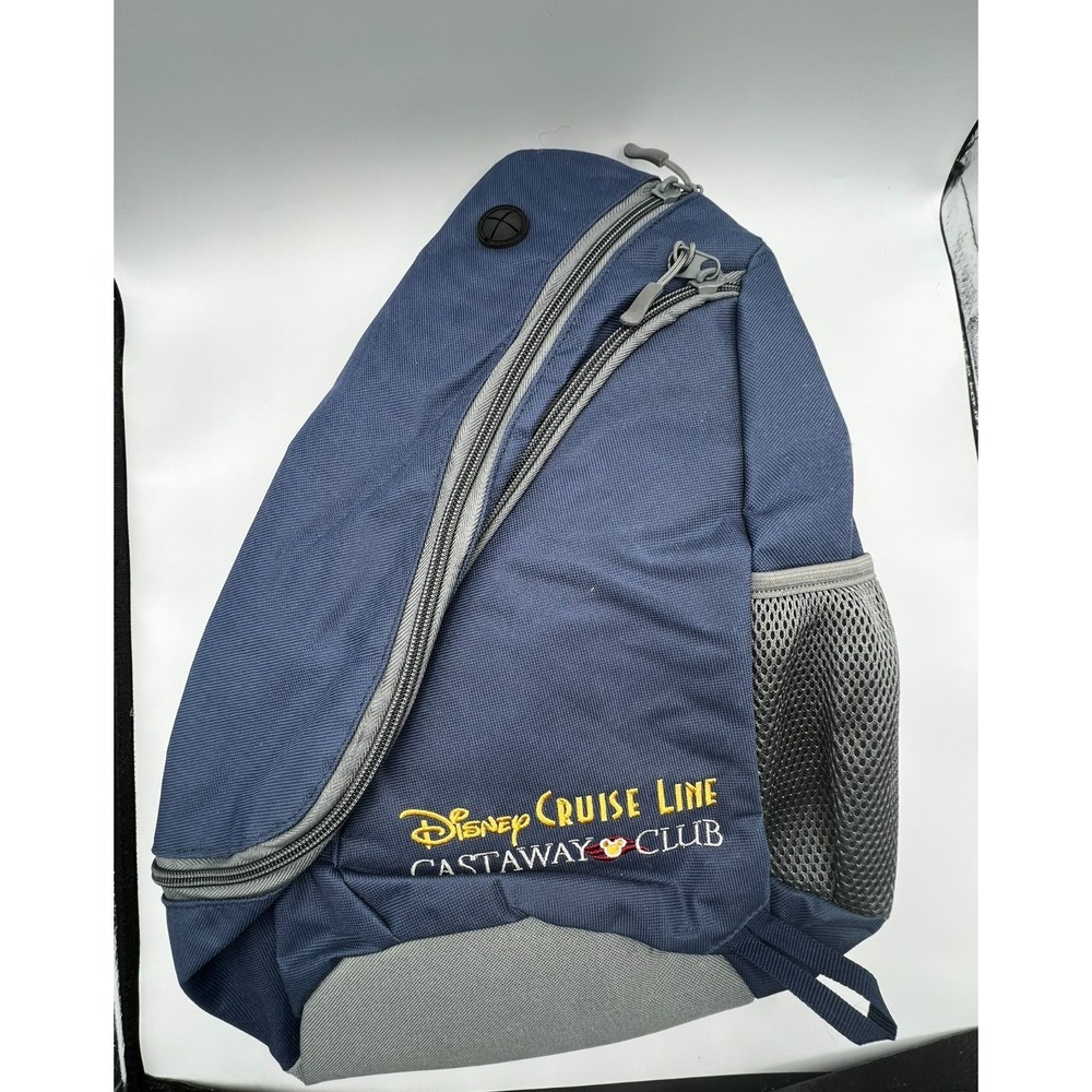 NEW Disney Cruise Line Castaway Club Sling Backpack Blue Travel Bag